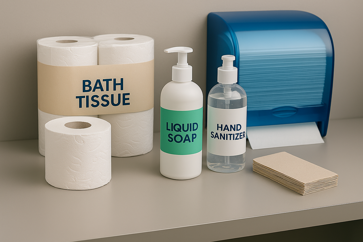 Clinic restrooms supplies